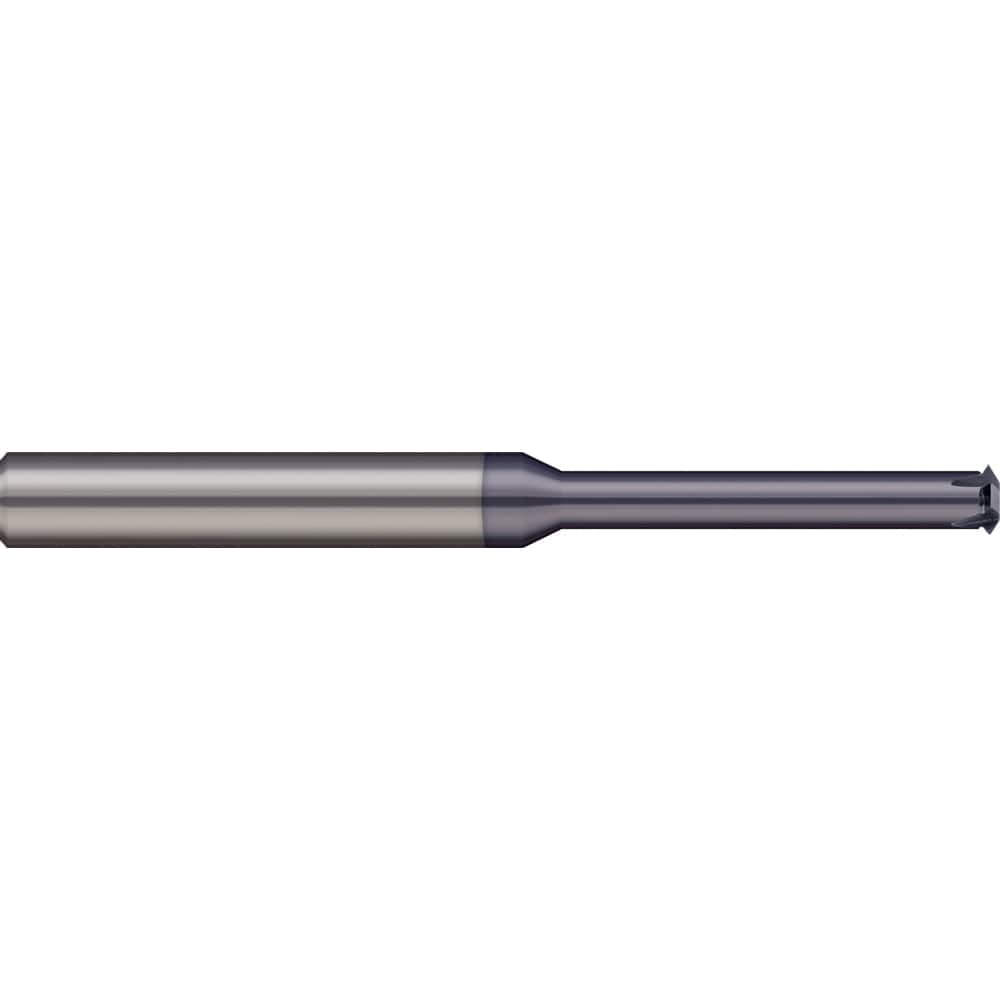 Single Profile Thread Mill: 3/4-10 to 3/4-32, 10 to 32 TPI, Internal & External, 6 Flutes, Solid Carbide 0.6″ Cut Dia, 5/8″ Shank Dia, 4″ OAL, AlTiN Coated