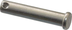 Bee Leitzke - 3/8" Pin Diam, 1-7/8" OAL, Standard Clevis Pin - 5/32" Hole, 1-41/64" Usable Length, Uncoated Stainless Steel - Caliber Tooling