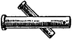 Made in USA - 1/2" Pin Diam, 4" OAL, Standard Clevis Pin - 5/32" Hole, 3-27/32" Usable Length, Uncoated Stainless Steel - Caliber Tooling