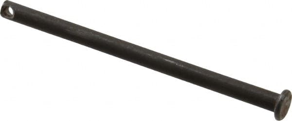 Made in USA - 3/16" Pin Diam, 3" OAL, Standard Clevis Pin - 3/32" Hole, 2-29/32" Usable Length, Uncoated Steel - Caliber Tooling