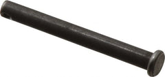 Made in USA - 1/4" Pin Diam, 2-1/4" OAL, Standard Clevis Pin - 3/32" Hole, 2-5/32" Usable Length, Uncoated Steel - Caliber Tooling