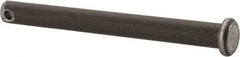 Made in USA - 1/4" Pin Diam, 2-1/2" OAL, Standard Clevis Pin - 3/32" Hole, 2-13/32" Usable Length, Uncoated Steel - Caliber Tooling