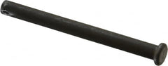 Made in USA - 1/4" Pin Diam, 2-3/4" OAL, Standard Clevis Pin - 3/32" Hole, 2-21/32" Usable Length, Uncoated Steel - Caliber Tooling