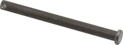 Made in USA - 1/4" Pin Diam, 3" OAL, Standard Clevis Pin - 3/32" Hole, 2-29/32" Usable Length, Uncoated Steel - Caliber Tooling