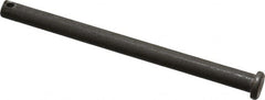 Made in USA - 1/4" Pin Diam, 3-1/2" OAL, Standard Clevis Pin - 3/32" Hole, 3-13/32" Usable Length, Uncoated Steel - Caliber Tooling