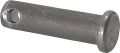 Made in USA - 5/16" Pin Diam, 1-1/8" OAL, Standard Clevis Pin - 9/64" Hole, 63/64" Usable Length, Uncoated Steel - Caliber Tooling