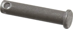 Made in USA - 5/16" Pin Diam, 1-1/2" OAL, Standard Clevis Pin - 9/64" Hole, 1-23/64" Usable Length, Uncoated Steel - Caliber Tooling