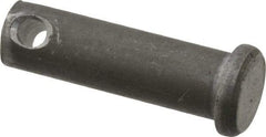 Made in USA - 3/8" Pin Diam, 1-1/4" OAL, Standard Clevis Pin - 5/32" Hole, 1-3/32" Usable Length, Uncoated Steel - Caliber Tooling