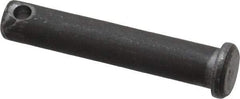 Made in USA - 3/8" Pin Diam, 2" OAL, Standard Clevis Pin - 5/32" Hole, 1-27/32" Usable Length, Uncoated Steel - Caliber Tooling