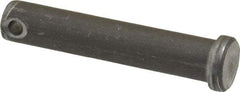 Made in USA - 7/16" Pin Diam, 2-1/4" OAL, Standard Clevis Pin - 5/32" Hole, 2-3/32" Usable Length, Uncoated Steel - Caliber Tooling