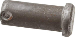 Made in USA - 5/8" Pin Diam, 1-1/2" OAL, Standard Clevis Pin - 5/32" Hole, 1-11/32" Usable Length, Uncoated Steel - Caliber Tooling