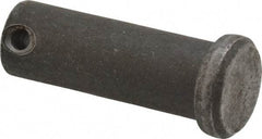 Made in USA - 5/8" Pin Diam, 1-3/4" OAL, Standard Clevis Pin - 5/32" Hole, 1-19/32" Usable Length, Uncoated Steel - Caliber Tooling