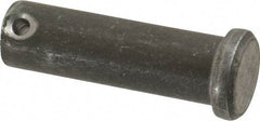 Made in USA - 5/8" Pin Diam, 2" OAL, Standard Clevis Pin - 5/32" Hole, 1-27/32" Usable Length, Uncoated Steel - Caliber Tooling