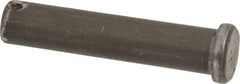 Made in USA - 5/8" Pin Diam, 3" OAL, Standard Clevis Pin - 5/32" Hole, 2-27/32" Usable Length, Uncoated Steel - Caliber Tooling