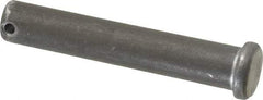 Made in USA - 5/8" Pin Diam, 3-1/2" OAL, Standard Clevis Pin - 5/32" Hole, 3-11/32" Usable Length, Uncoated Steel - Caliber Tooling