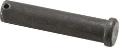 Made in USA - 3/4" Pin Diam, 3-1/2" OAL, Standard Clevis Pin - 5/32" Hole, 3-11/32" Usable Length, Uncoated Steel - Caliber Tooling