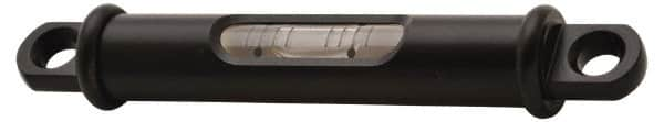 Geier & Bluhm, Inc. - 3-3/4 Inch Long, Horizontal, Brass Tubular and Pocket Level - 0.1 Inch Sensitivity, 5/8 Inch High/Diameter, Black Lacquer, 1 Vial - Caliber Tooling