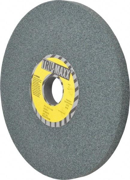 Tru-Maxx - 8" Diam x 1-1/4" Hole x 1/2" Thick, I Hardness, 60 Grit Surface Grinding Wheel - Silicon Carbide, Type 1, Medium Grade, 3,600 Max RPM, Vitrified Bond, No Recess - Caliber Tooling