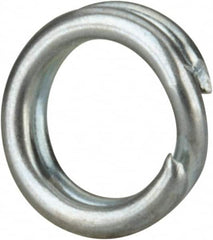 Made in USA - 0.174" ID, 0.254" OD, 0.062" Thick, Split Ring - Grade 2 Spring Steel, Zinc-Plated Finish - Caliber Tooling