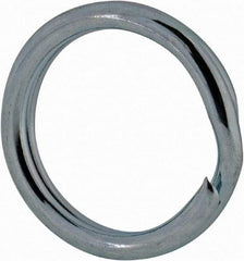 Made in USA - 0.382" ID, 0.484" OD, 0.074" Thick, Split Ring - Grade 2 Spring Steel, Zinc-Plated Finish - Caliber Tooling