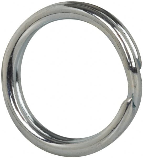 Made in USA - 0.428" ID, 0.542" OD, 0.083" Thick, Split Ring - Grade 2 Spring Steel, Zinc-Plated Finish - Caliber Tooling