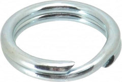 Made in USA - 0.46" ID, 0.604" OD, 0.105" Thick, Split Ring - Grade 2 Spring Steel, Zinc-Plated Finish - Caliber Tooling