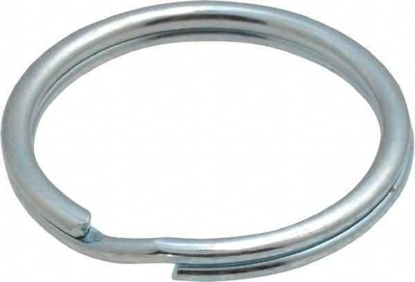 Made in USA - 0.932" ID, 1.1" OD, 0.11" Thick, Split Ring - Grade 2 Spring Steel, Zinc-Plated Finish - Caliber Tooling