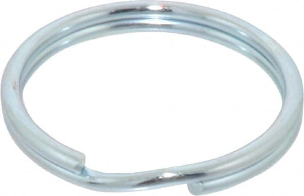 Made in USA - 1.06" ID, 1-1/4" OD, 0.13" Thick, Split Ring - Grade 2 Spring Steel, Zinc-Plated Finish - Caliber Tooling