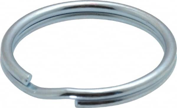 Made in USA - 1.159" ID, 1-3/8" OD, 0.142" Thick, Split Ring - Grade 2 Spring Steel, Zinc-Plated Finish - Caliber Tooling