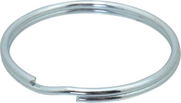 Made in USA - 2.016" ID, 2.24" OD, 0.18" Thick, Split Ring - Grade 2 Spring Steel, Zinc-Plated Finish - Caliber Tooling