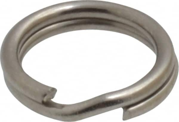 Made in USA - 0.28" ID, 0.38" OD, 0.074" Thick, Split Ring - 18-8 Stainless Steel, Natural Finish - Caliber Tooling