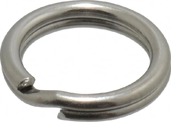 Made in USA - 0.328" ID, 0.43" OD, 0.074" Thick, Split Ring - 18-8 Stainless Steel, Natural Finish - Caliber Tooling