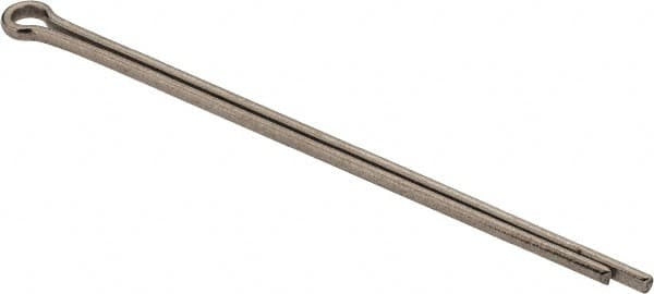 Made in USA - 3/32" Diam x 2-1/2" Long Extended Prong Cotter Pin - Grade 18-8, Uncoated, Stainless Steel - Caliber Tooling