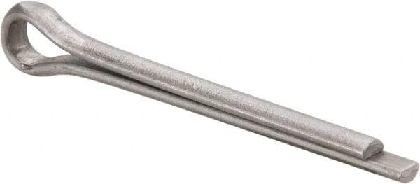 Made in USA - 3/16" Diam x 1-3/4" Long Extended Prong Cotter Pin - Grade 18-8, Uncoated, Stainless Steel - Caliber Tooling