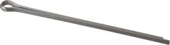 Made in USA - 3/16" Diam x 4" Long Extended Prong Cotter Pin - Grade 18-8, Uncoated, Stainless Steel - Caliber Tooling