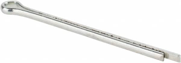 Made in USA - 3/32" Diam x 1-3/4" Long Extended Prong Cotter Pin - Grade 2, Zinc-Plated, Steel - Caliber Tooling