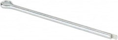 Made in USA - 3/32" Diam x 2" Long Extended Prong Cotter Pin - Grade 2, Zinc-Plated, Steel - Caliber Tooling