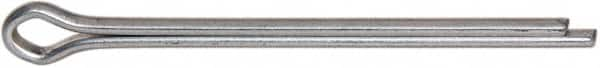 Made in USA - 1/8" Diam x 2" Long Extended Prong Cotter Pin - Grade 2, Zinc-Plated, Steel - Caliber Tooling