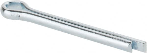 Made in USA - 5/32" Diam x 1-1/2" Long Extended Prong Cotter Pin - Grade 2, Zinc-Plated, Steel - Caliber Tooling