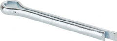 Made in USA - 5/32" Diam x 1-1/2" Long Extended Prong Cotter Pin - Grade 2, Zinc-Plated, Steel - Caliber Tooling