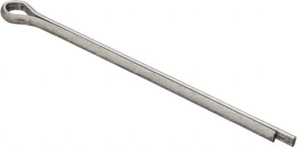 Made in USA - 5/32" Diam x 3" Long Extended Prong Cotter Pin - Grade 2, Zinc-Plated, Steel - Caliber Tooling