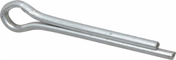 Made in USA - 3/16" Diam x 1-1/2" Long Extended Prong Cotter Pin - Grade 2, Zinc-Plated, Steel - Caliber Tooling