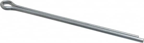 Made in USA - 3/16" Diam x 4" Long Extended Prong Cotter Pin - Grade 2, Zinc-Plated, Steel - Caliber Tooling