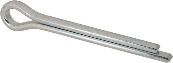 Made in USA - 1/2" Diam x 4" Long Extended Prong Cotter Pin - Grade 2, Zinc-Plated, Steel - Caliber Tooling