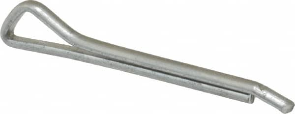 Made in USA - 1/8" Diam x 1-1/4" Long Hammerlock Cotter Pin - Grade 2, Zinc-Plated, Steel - Caliber Tooling