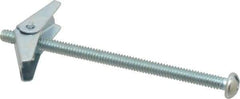 Powers Fasteners - 1/4" Screw, 1/4" Diam, 4" Long, Toggle Bolt Drywall & Hollow Wall Anchor - 5/8" Drill, Zinc Plated, Steel, Grade Zamac 7, Use in Drywall & Wallboard - Caliber Tooling