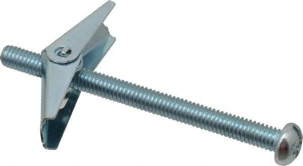 Powers Fasteners - 5/16" Screw, 5/16" Diam, 4" Long, Toggle Bolt Drywall & Hollow Wall Anchor - 7/8" Drill, Zinc Plated, Steel, Grade Zamac 7, Use in Drywall & Wallboard - Caliber Tooling