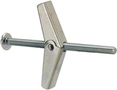 Powers Fasteners - 3/16" Screw, 3/16" Diam, 3" Long, Toggle Bolt Drywall & Hollow Wall Anchor - 1/2" Drill, Zinc Plated, Steel, Grade Zamac 7, Use in Drywall & Wallboard - Caliber Tooling