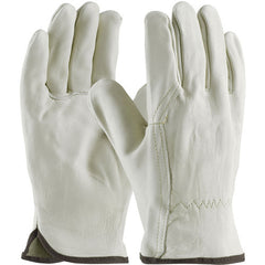 ‎68-116/S Leather Drivers Gloves - Top Grain Cowhide Drivers - Superior Quality - Wing Thumb - Sewn w/ Kevlar - Exact Industrial Supply