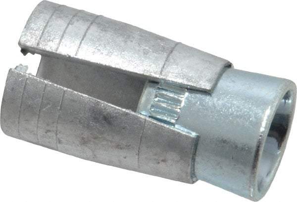 Powers Fasteners - 3/8" Diam, 5/8" Drill, 1-5/16" OAL, 3/4" Min Embedment Drop-In Concrete Anchor - Steel (Cone)/Zamac Alloy (Body), Zinc-Plated Finish - Caliber Tooling